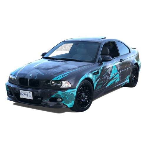Artistic BMW Car Wrap