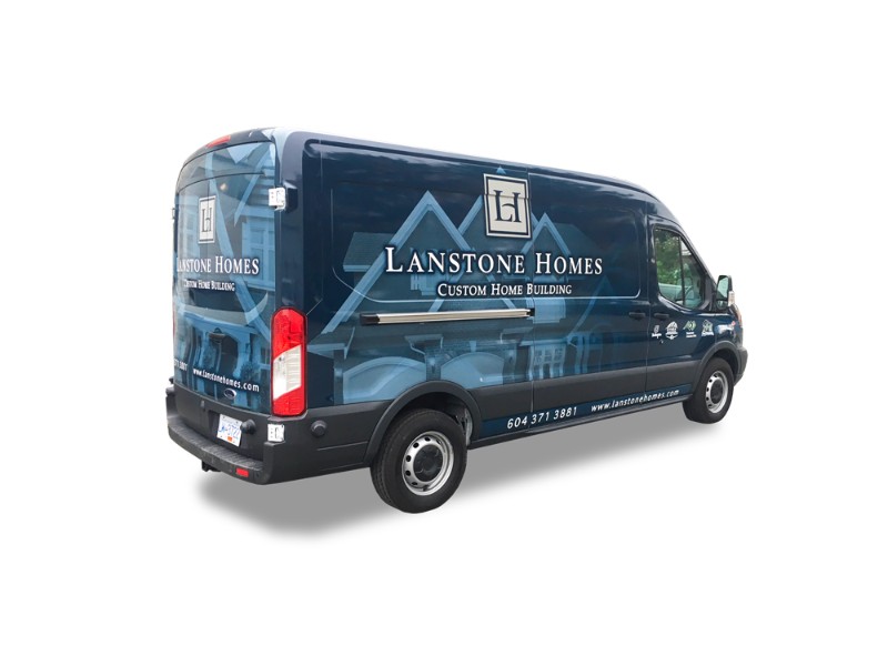Lanstone Homes Commercial Van Wrap Vancouver