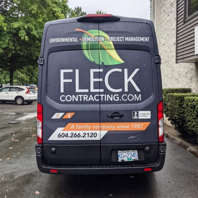 Throwback photo of the matte laminated wrap for @fleckcontracting! 🔥  *****************************************************  #wrap #wrapped #wraps #matte #mattefinish #design #graphics #advertising #ads