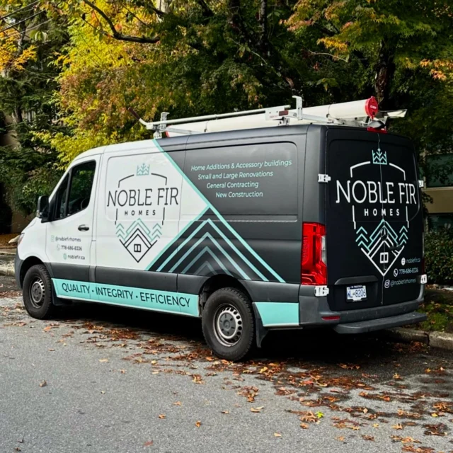 Another one of our matte laminated partial wraps hittin’ the road for @noblefirhomes! We love their brand colours and their eye catching logo made this a really fun project. Let us know what you think! 🙌

*****************************************************

#graphics #vehiclegraphics #matte #van #vanwrap #vangraphics #wrapshop #wrapstyle #commercialwraps