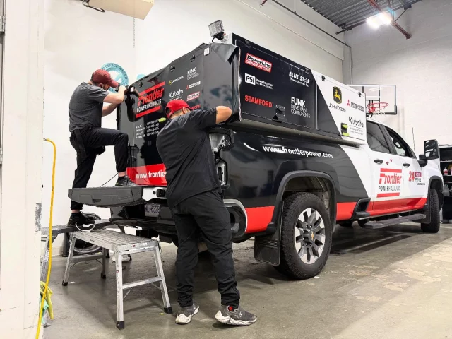 A couple of the gents working on a graphics wrap for Frontier Power! 🔥

****************************************************

#vinylwrapped  #design #vinylwraps #cars #vehiclewrap #vinyl #layednotsprayed #wraptools #wraplife #carwrappers #wrapshop #wrapstyle #commercialwraps