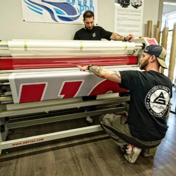 A couple of the gents running the laminator. We can use gloss or matte laminates, depending on customer preference. 🙌

*****************************************************

#wrapinstaller #wrapshop #wrap #business #work #vinyl #graphics #print #printing