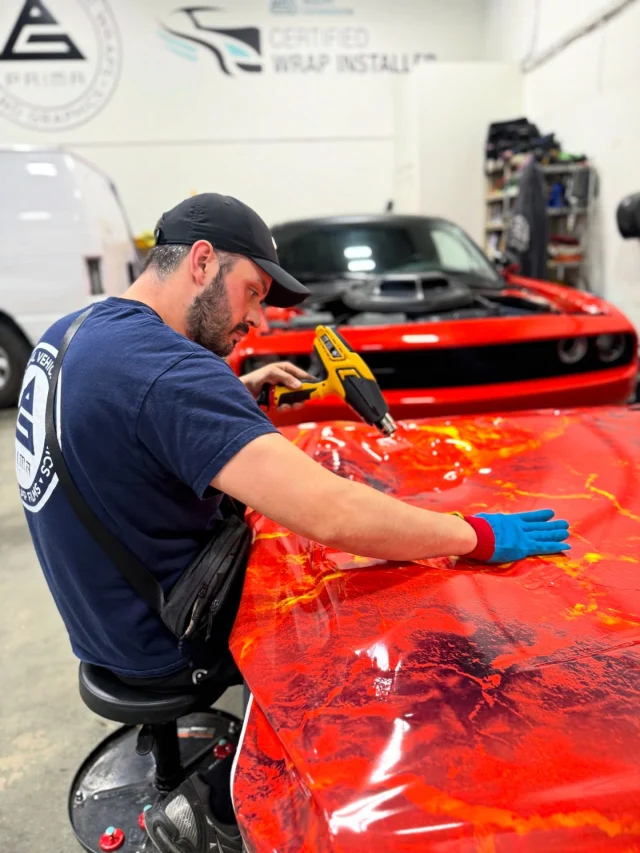 Things are heating up at Prima Graphics 🔥

We just wrapped the inside of the hood on this Dodge Challenger R/T with a custom printed lava graphic — definitely not your everyday wrap job. From the moment the hood opens, this thing looks ready to erupt 🌋

Unique projects like this are what we love most. Who says the outside should get all the attention? 👀

#PrimaGraphics #DodgeChallengerRT #ChallengerRT #CustomWrap