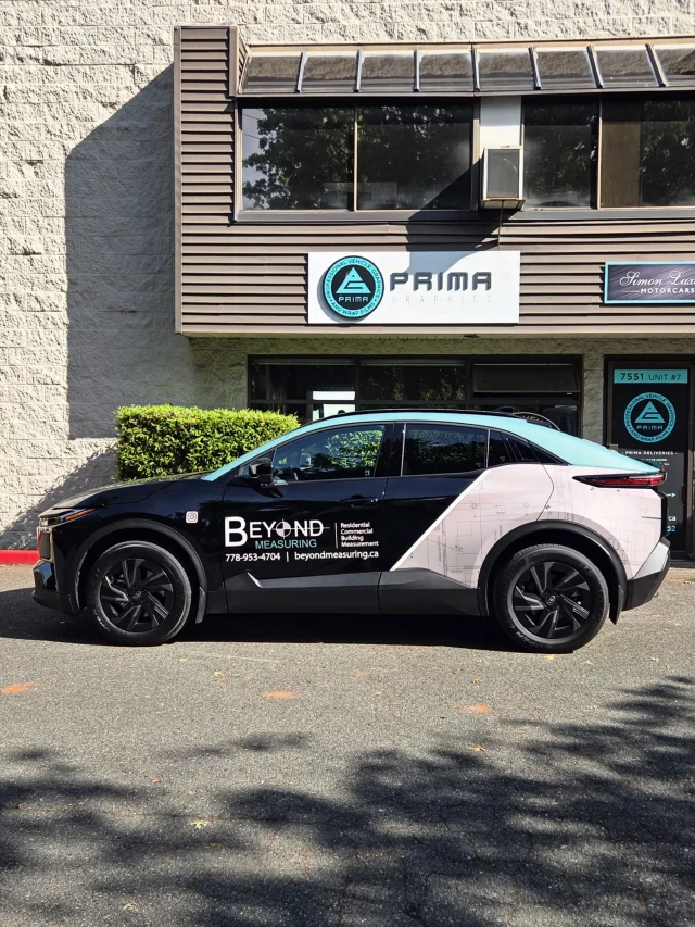 🚐✨ Precision meets great design! We recently had the pleasure of creating and installing a custom partial vehicle wrap for @beyond_measuring, helping turn their vehicle into a professional marketing tool that works 24/7.

At Prima Graphics, we believe great branding should be eye-catching, professional, and built to make an impact wherever your business goes. From design to print and installation, our team handles every step in-house to ensure the highest quality results.

Thank you to Beyond Measuring for trusting us with your brand—we can’t wait to see this vehicle making an impression all over the Lower Mainland!

📍 Designed, printed, and installed by Prima Graphics
✅ Custom vehicle graphics
✅ Premium materials & expert installation
✅ Helping businesses stand out and grow

#PrimaGraphics #BeyondMeasuring #VehicleWraps #VehicleGraphics #PartialWrap
